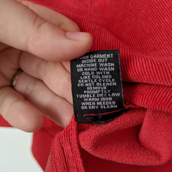 Sharagano Red Sheath Corduroy Work Career Dress - Picture 5 of 6